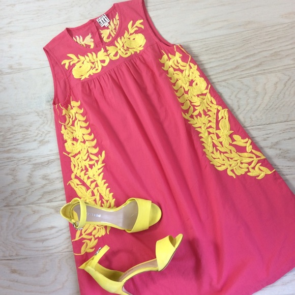 Sister Mary Dresses & Skirts - Sister Mary / Yellow Embroidery Pink Sheath XS